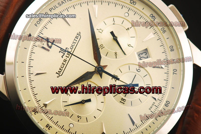 AAA Jaeger Lecoultre Duometre 6016311 Asia Automatic Steel Beige Dial - 7750 Coating