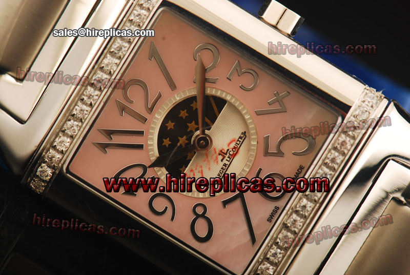 Fashion Hot Jaeger Lecoultre Reverso Squadra 7008364 Japanese Quartz Steel/Diamond Pink Dial UK Online