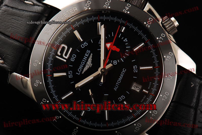 High quality Longines Admiral L3.841.6.25.7 Asia 2813 Automatic Two Tone Black Dial