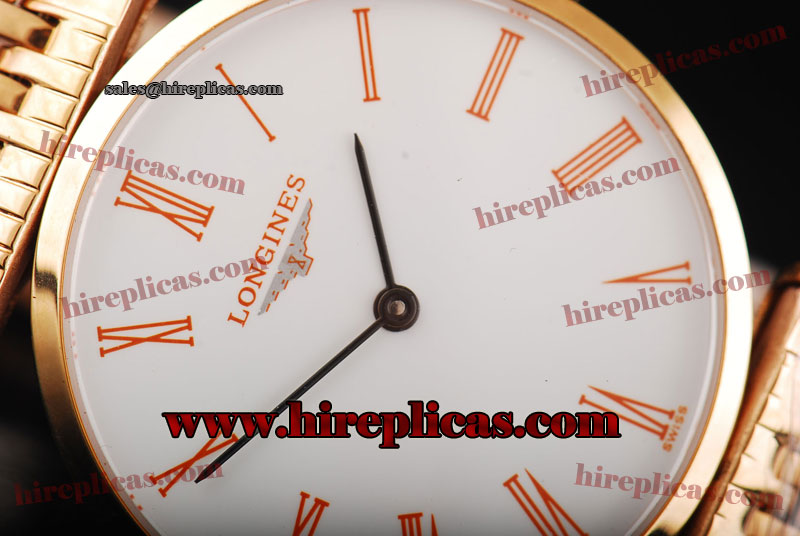 Clone Luxury Longines La Grande Classique L4.324.4.72.6 Miyota Quartz Rose Gold White Dial
