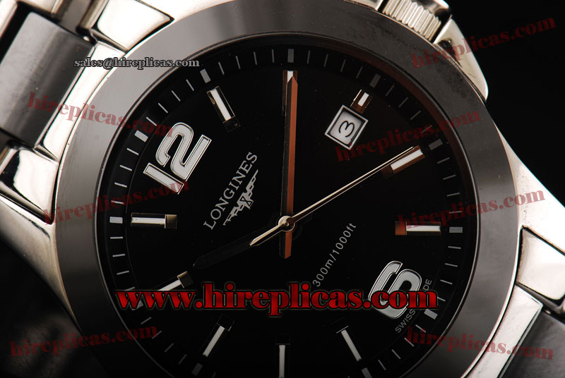 Designer Luxury Longines Admiral L3.214.5.41.9 Automatic Steel Black Dial
