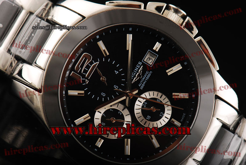 Quality cheap Longines Admiral L3.521.2.45.7 Automatic Steel Black Dial