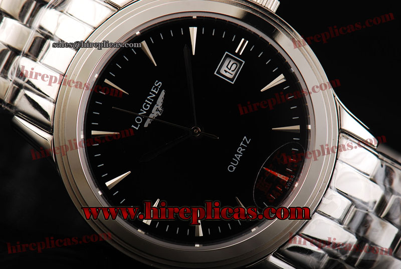Exquisite Luxury Longines Le Grande Classique L4.232.1.54.9 Miyota Quartz Steel Black Dial