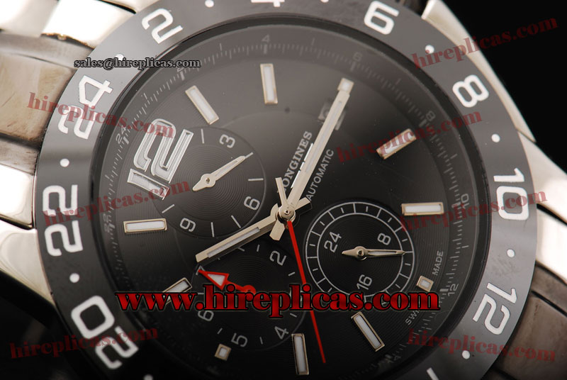 Fashion Hot Longines Admiral L3.644.4.56.00 Automatic Two Tone Black Dial