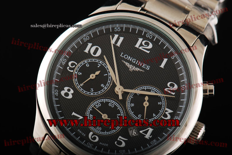 Graceful Longines Master L2.642.4.18.7 Automatic Steel Black Dial