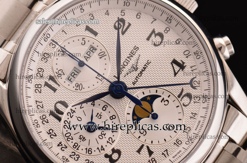 Inexpensive Classic Longines Master L26734786 Swiss 7751 Automatic Steel White Dial