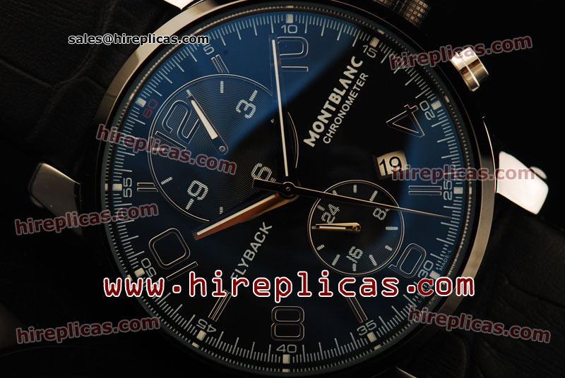 Best Luxury Montblanc Timerwalker 101559 Automatic Steel Black Dial