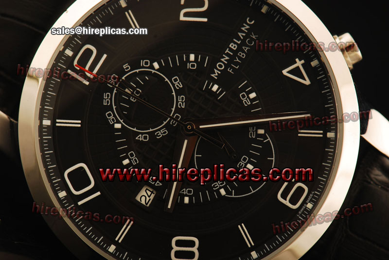 AAA Montblanc Timewalker Flyback 106536 Chrono Miyota Quartz Steel Black Dial
