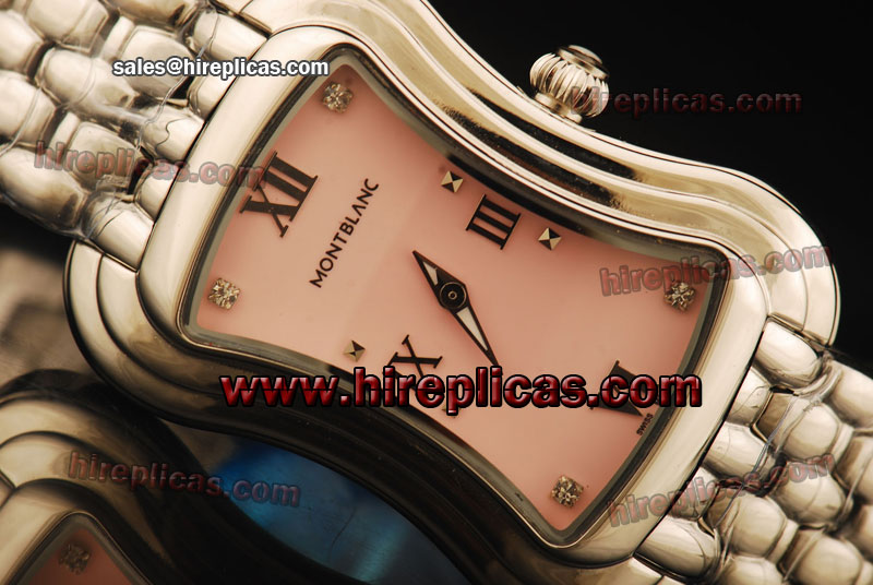 AAA Unique Montblanc Star 102355 Swiss Quartz Steel Pink Dial