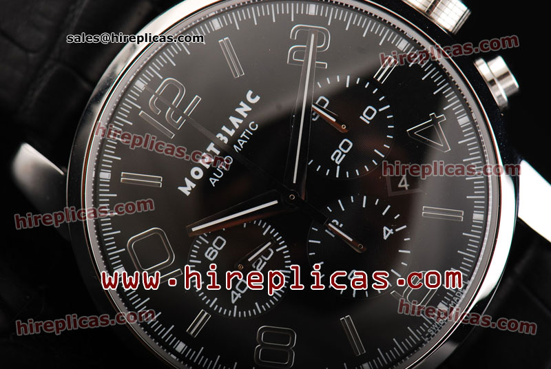 Buy Cheap Montblanc Timerwalker 101548 Swiss Valjoux 7750 Automatic Steel Black Dial