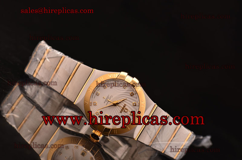 Fashion Omega Constellation Chronometer 123.20.27.20.55.002 Swiss ETA 2671 Automatic Two Tone White Dial