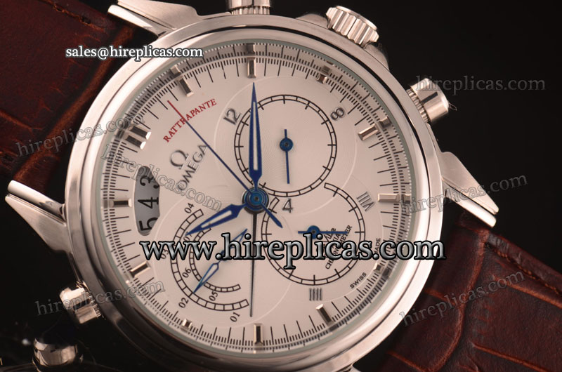 Hot Sell Omega De Ville Co-Axial Rattrapante 4848.40.31 Asia Automatic Steel White Dial