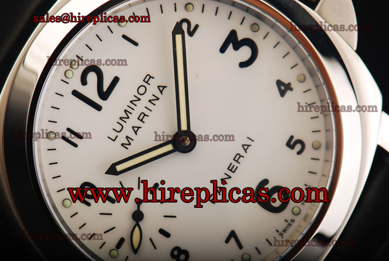 Imitation Panerai Luminor Marina PAM 00113 Swiss ETA 6497 Manual Winding Steel White Dial Black Markers
