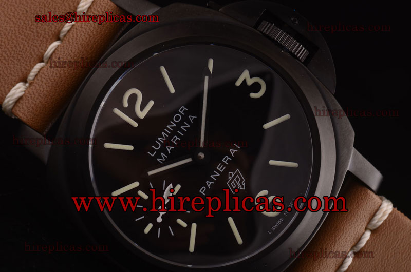 Buy Cheap Special Panerai Luminor Marina PAM 00195 Asia 6497 Manual Winding PVD Black Dial
