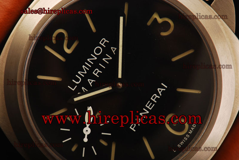 Unique Panerai Luminor Marina PAM 00177 Swiss ETA 6497 Manual Winding Titanium Black Dial