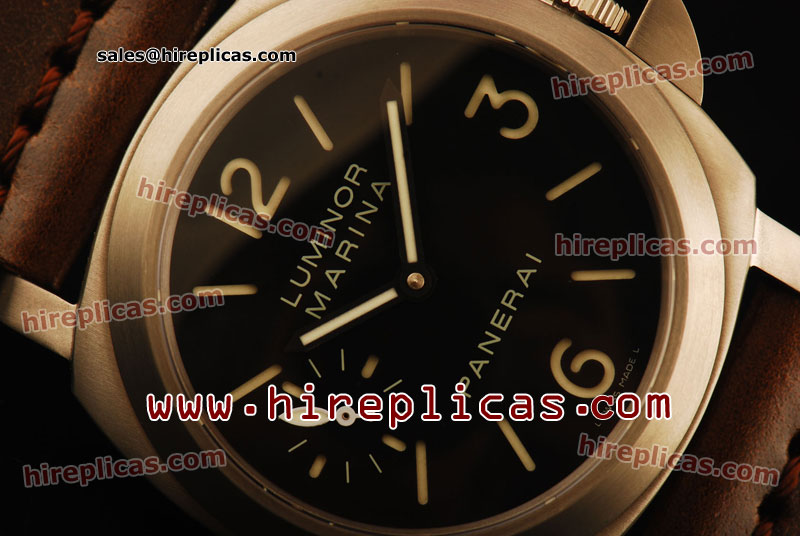 Fashion Hot Unique Panerai Luminor Marina PAM00111 1:1 Original Swiss ETA 6497 Manual Winding Titanium Black Dial