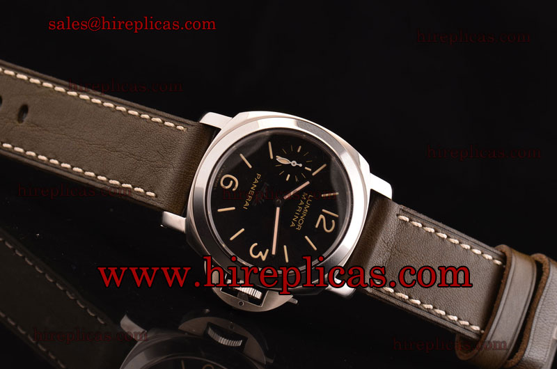 Classic Fake Panerai Luminor Marina PAM 466 Swiss ETA 6497 Manual Winding Steel Black Dial
