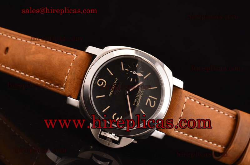Top Quality Modern Panerai Luminor Marina PAM 466 Swiss ETA 6497 Manual Winding Steel Black Dial