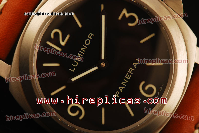 Designer Panerai Luminor Marina PAM00176 1:1 Original Swiss ETA 6497 Manual Winding Titanium Black Dial