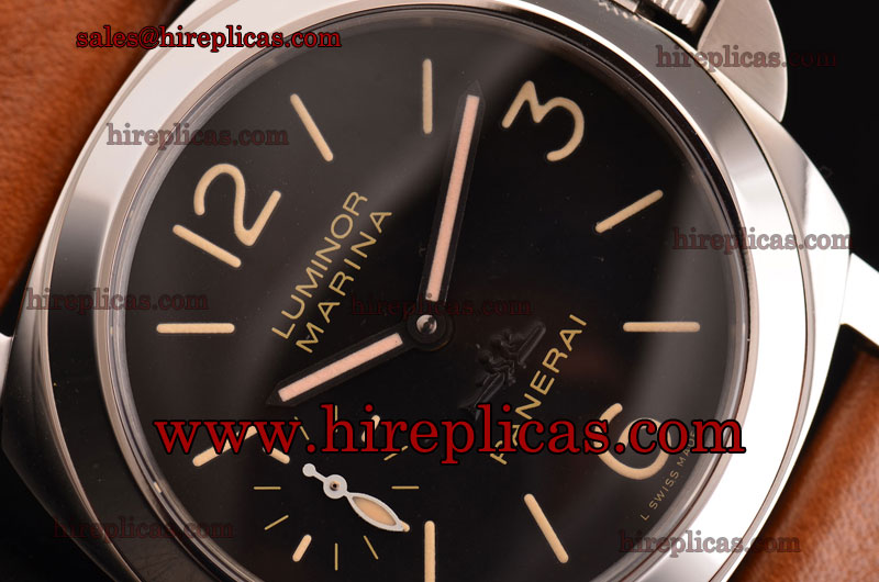 Fashion Hot Panerai Luminor Marina PAM 466 Swiss ETA 6497 Manual Winding Steel Black Dial