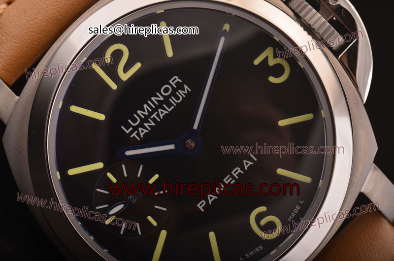 Pretty Top Panerai Luminor Marina Tantalium - Special Edition 2003 PAM00172 Swiss ETA 6497 Manual Winding Steel Black Dial