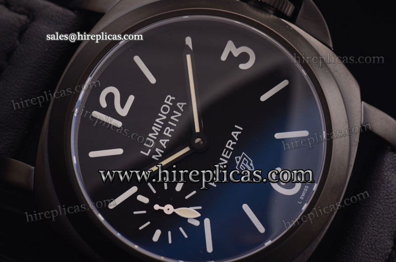 Best quality Panerai Special Edition 2003 Luminor Marina Logo PAM 00195 Asia 6497 Manual Winding PVD Black Dial