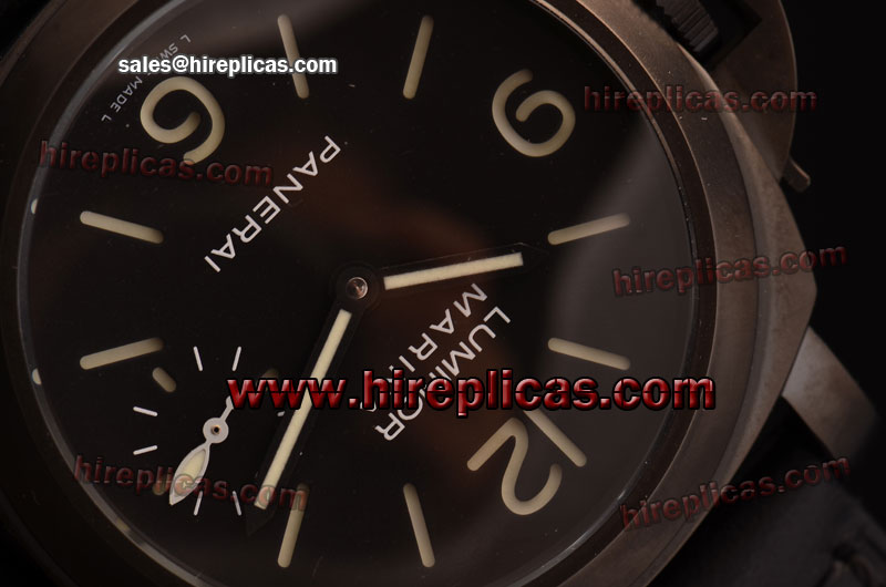 Graceful Pretty Panerai Special Edition 2002 Luminor Marina Left Handed PAM 00026 1:1 Original Swiss ETA 6497 Manual Winding PVD Black Dial Black Leather Strap