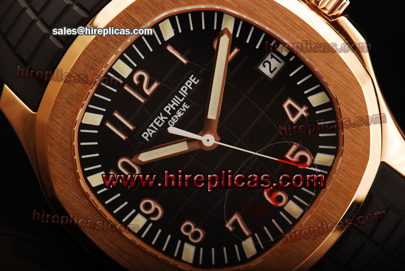 AAA Best Patek Philippe Aquanaut 5167A-VV Swiss ETA 2824 Automatic Rose Gold Black Dial