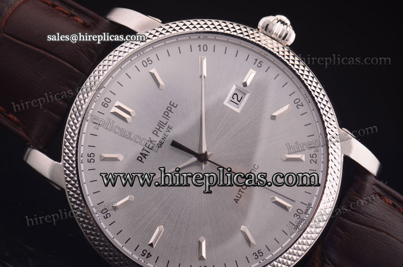 Fashion Patek Philippe Calatrava 5119G-KK Swiss ETA 2824 Automatic Steel Silver Dial