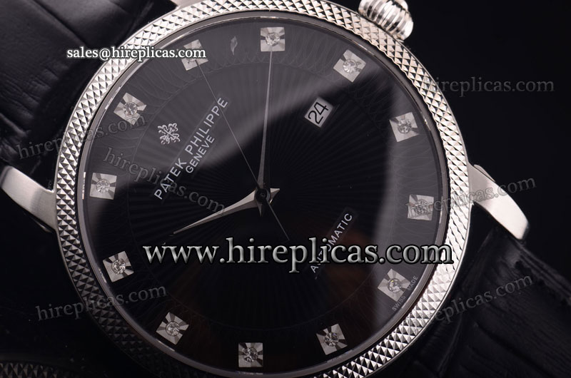 Luxury discount Patek Philippe Calatrava 5196J-SS Swiss ETA 2824 Automatic steel Black Dial