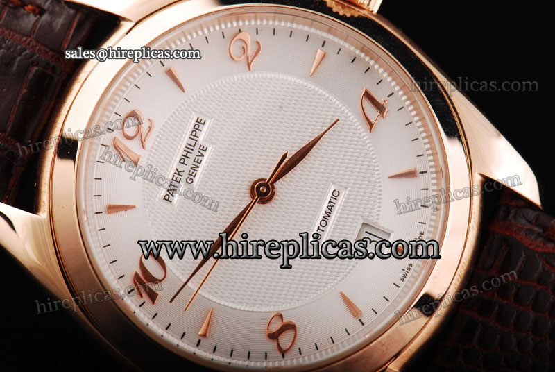 Unique Patek Philippe Calatrava 5108R-PP Swiss ETA 2836 Automatic Rose Gold White Dial