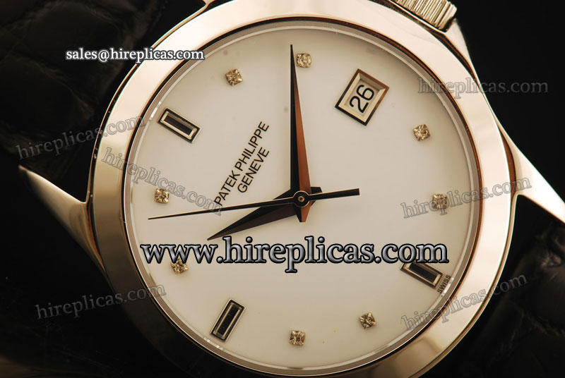 Good Patek Philippe Calatrava 5108R-WW Swiss ETA 2824 Automatic Steel White Dial