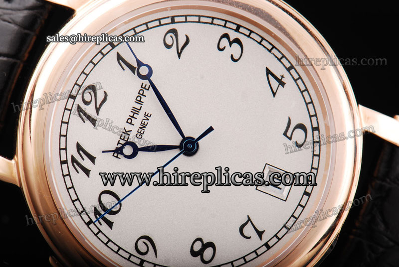 Unique Patek Philippe Calatrava 5196P-GG Swiss ETA 2836 Automatic Rose Gold White Dial