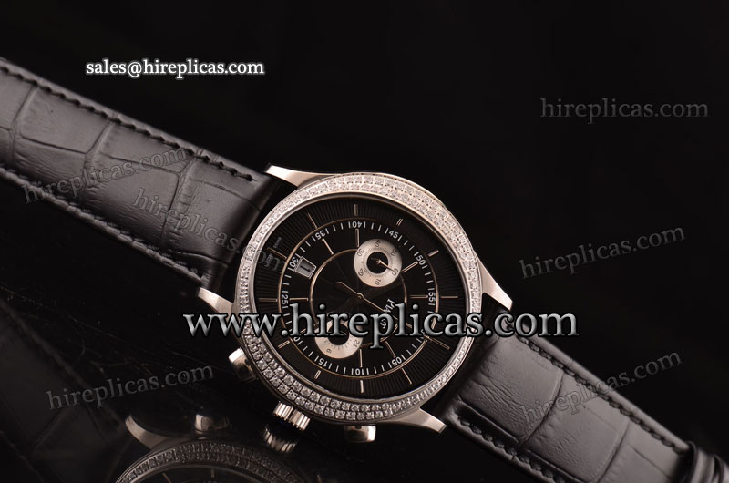 Best Piaget PA12090601 Miyota OS20 With Date Quartz Steel Black Dial Diamond Bezel