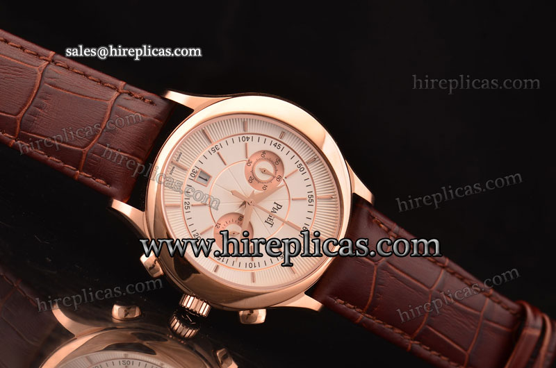 AAA Piaget PA12090611 Miyota OS20 With Date Quartz Rose Gold White Dial
