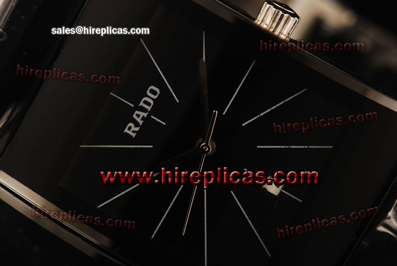 Unique Rado Integral R20784152 Swiss Quartz Steel/Ceramic Black Dial
