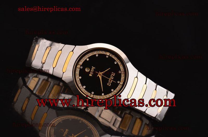 Modern Rado TRUE 115.0653.3.072.RGD Miyota OS2035 Quartz Tungsten Steel Black Dial