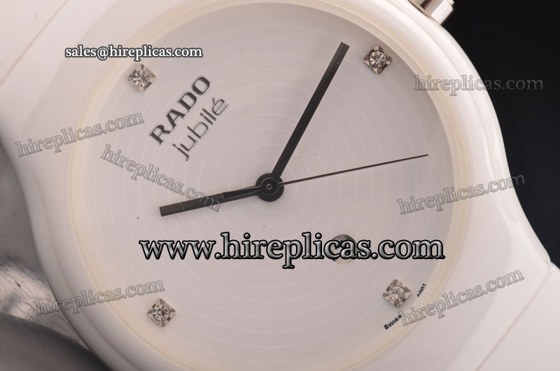 Imitation Rado True Jubile R27695712 Swiss Ronda Quartz Ceramic White Dial