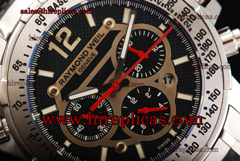 Luxury discount Raymond Weil Nabucco Chrono 7800-TCF-05207 Swiss Valjoux 7750 Automatic Steel Black Dial