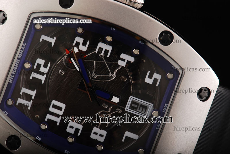 Clone Richard Mille RM 007 RM 007 SBL Asia Automatic Steel Blue/Grey Dial