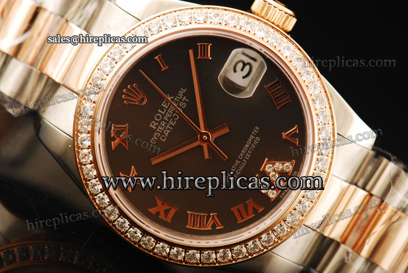 Stylish Rolex Datejust 31mm 178271D bkdrp Asia Automatic Two Tone/Diamond Grey Dial