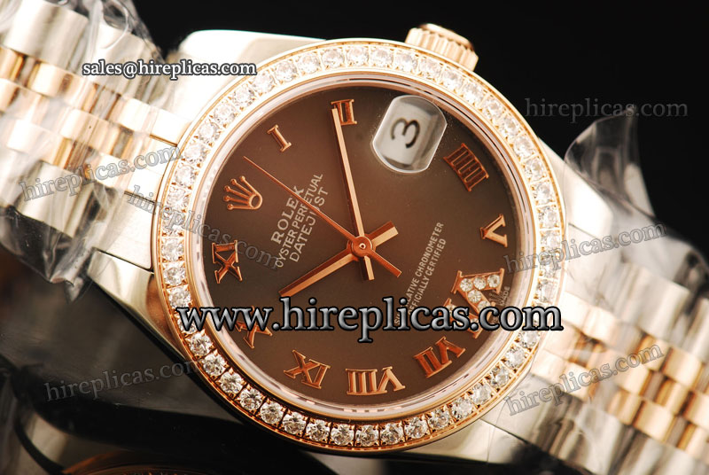 AAA Rolex Datejust 31mm 178271D gdrj Asia Automatic Two Tone/Diamond Grey Dial