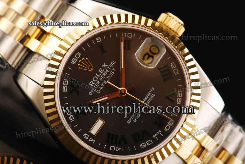 Clone Rolex Datejust 31mm 178273 bkrj Asia Automatic Two Tone Grey Dial