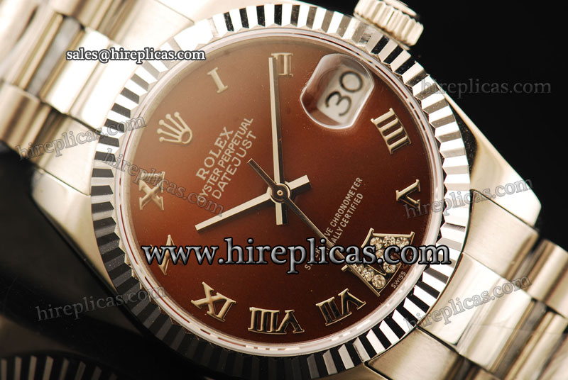 Pretty Top Rolex Datejust 31mm 178274 brdrp Asia Automatic Steel Brown Dial