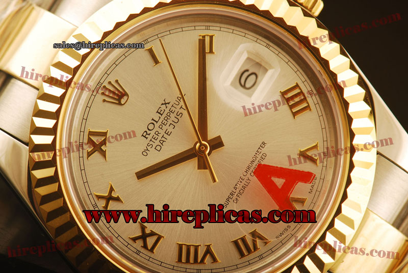 Best Rolex Datejust II 116333 sro Swiss ETA 2836 Automatic Two Tone Silver Dial Roman Markers