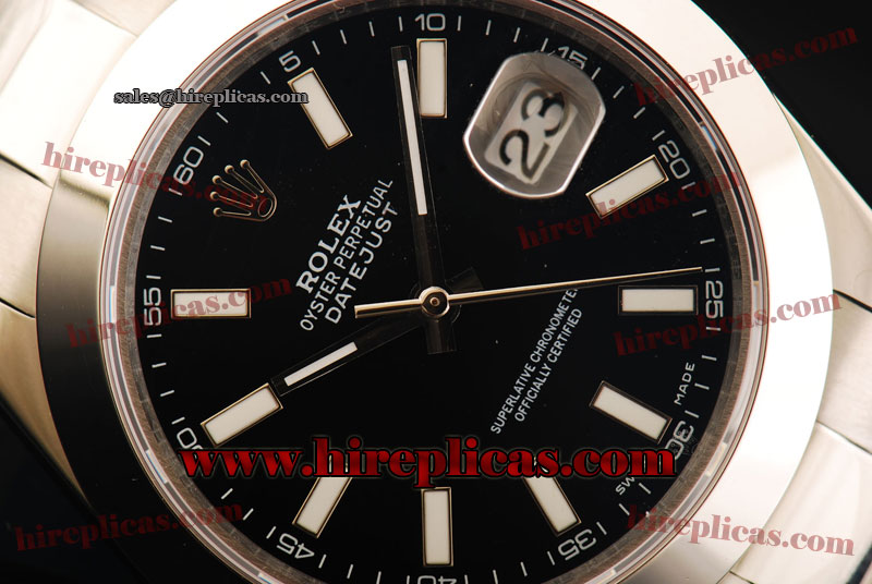 Designer Rolex Datejust II 116334 bkio Swiss ETA 2836 Automatic Steel Black Dial Stick Markers
