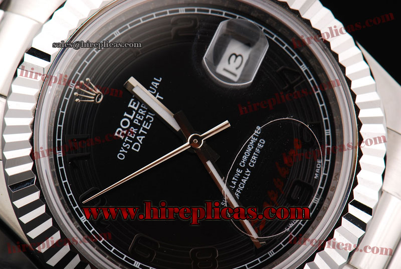 Ladies Cheap Rolex Datejust II 116334 bkrp Swiss ETA 2836 Automatic Steel Black Dial Numeral Markers