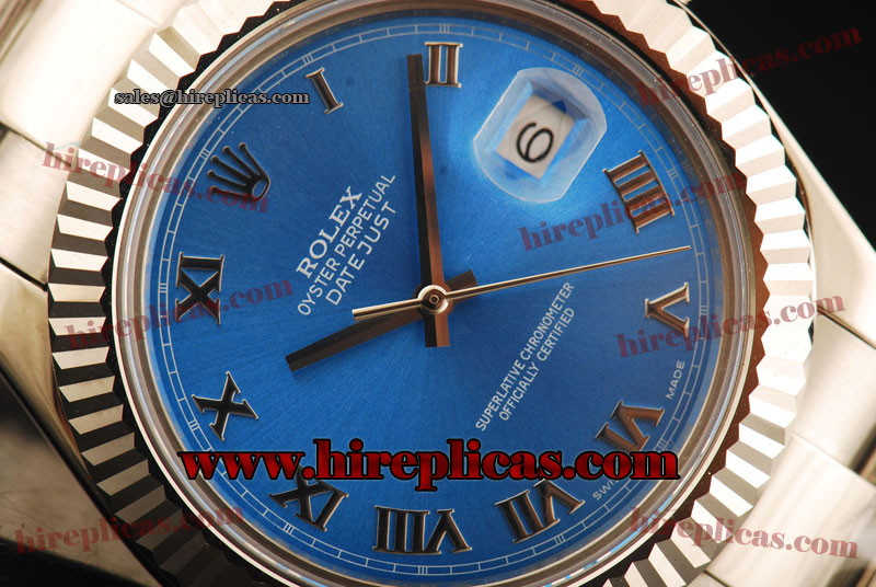 Best Rolex Datejust II 116334 blro Swiss ETA 2836 Automatic Steel Blue Dial Roman Markers