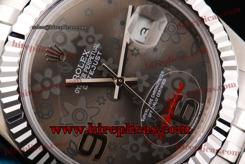 High quality Rolex Datejust II 116334 gfaj Swiss ETA 2836 Automatic Steel Gray/Flower Dial Numeral Markers