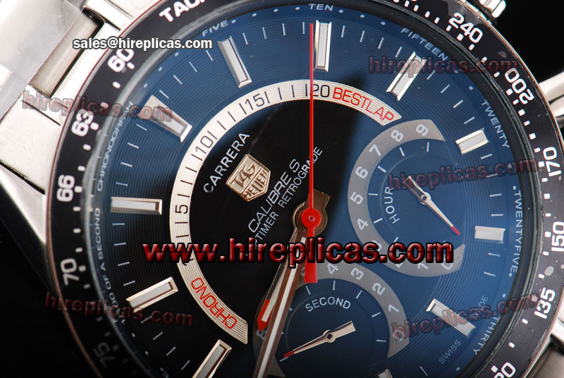 High quality Tag Heuer Carrera CAG7010.BA0254 Asia Automatic Steel Black Dial Black PVD Bezel